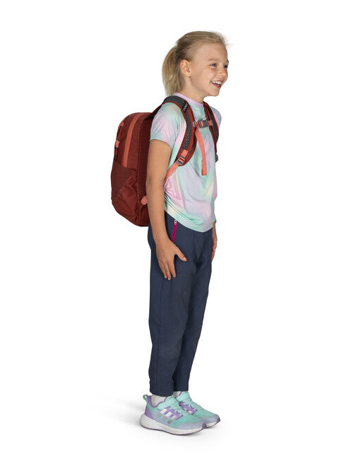 OSPREY Daylite Jr Daypack, Brush Strokes Print/Red Canyon