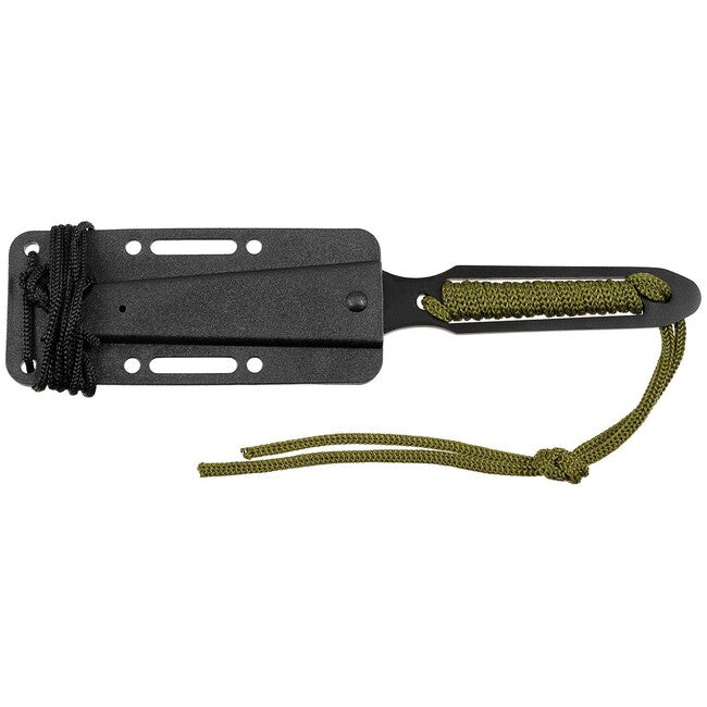 Fox Outdoor Μαχαίρι Action II, Μαύρο, Περυστή Λαβή, με Θήκη