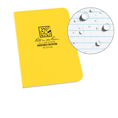 Rite in the Rain Field-Flex All-Weather Notebook, Yellow, No. 374-M