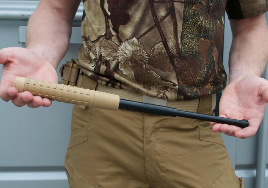 ESP Baton 16" 40cm, Black, Sand Handle