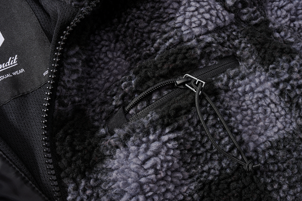 Brandit Teddyfleece Fleece Jacket, Black/Grey