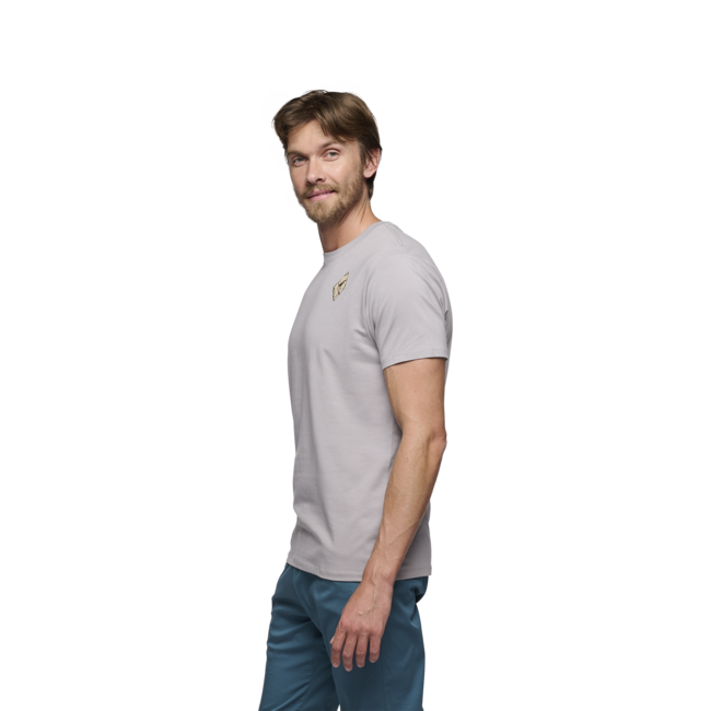 Black Diamond Pánske tričko s krátkym rukávom Mono Pocket, pewter