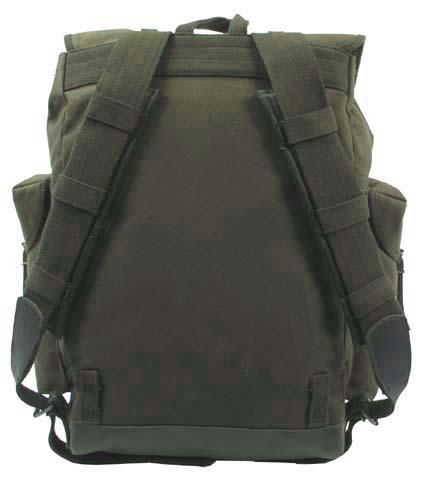 MFH BW Mountain Backpack, Olive, 30L, Leather Straps