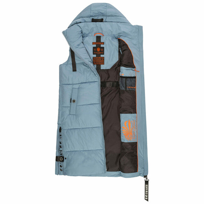 Navahoo Women's Long Vest Schnuffelchen, Powder Blue