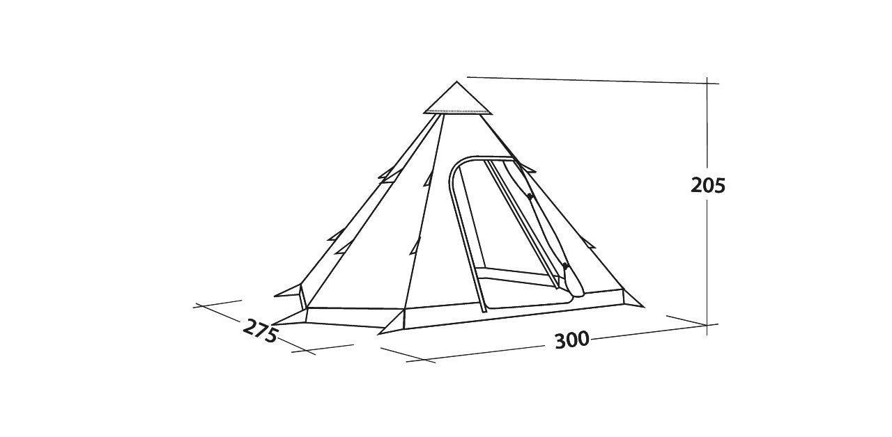 Easy Camp Bolide 400 Tipi Tent 4 Person Green