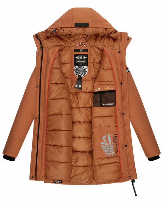 Navahoo Women's Winter Jacket with Hood Blizzardstorm, Cinnamon
