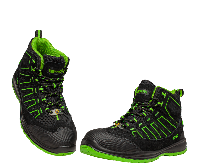 Bennon Alegro S1P ESD Work Boots, Green