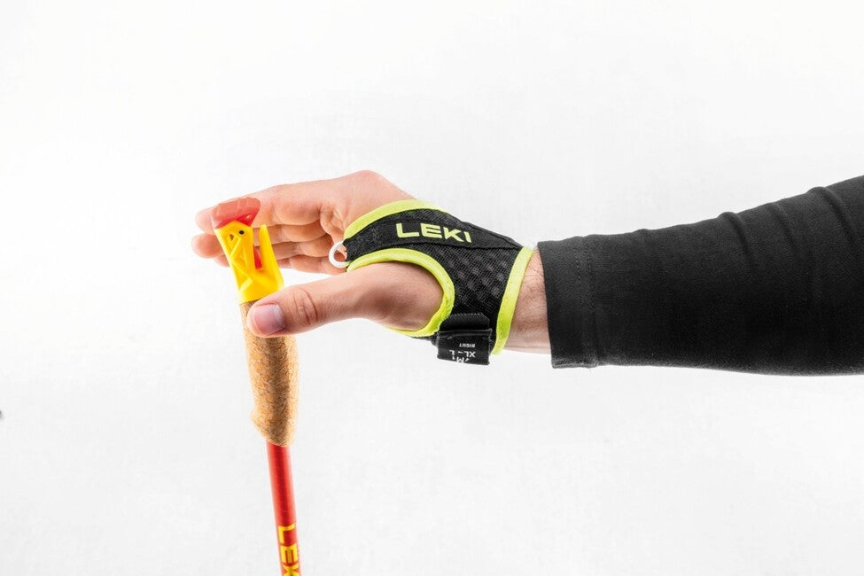 LEKI Ultratrail FX.One Superlite Trail Running Ραβδοί, Φωτεινό κόκκινο-νέον κίτρινο-φυσικό ανθρακα