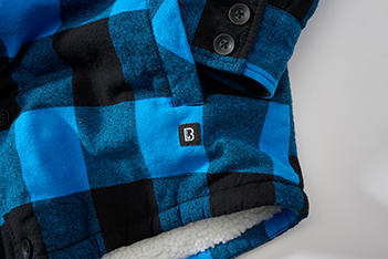 Brandit Lumber Hoodie Jacket, Black/Navy Blue