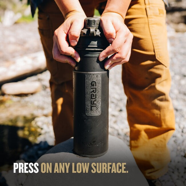 GRAYL GeoPress Purifier Water Bottle, Covert Black