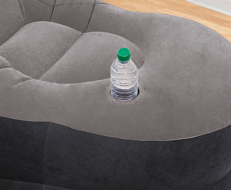 Intex Ultra Lounge Comfortable Inflatable Chair with Footrest