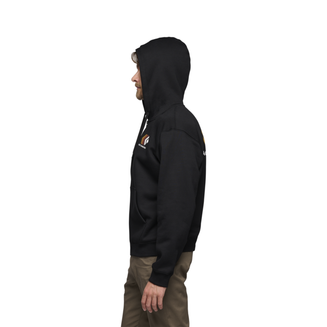 Black Diamond Faded Women's Men's Fleece Hoodie, Black