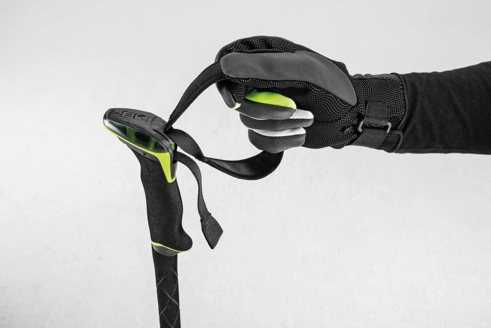 LEKI Guide 2 Ski Mountaineering Poles, Black/Neon Yellow/Dark Anthracite
