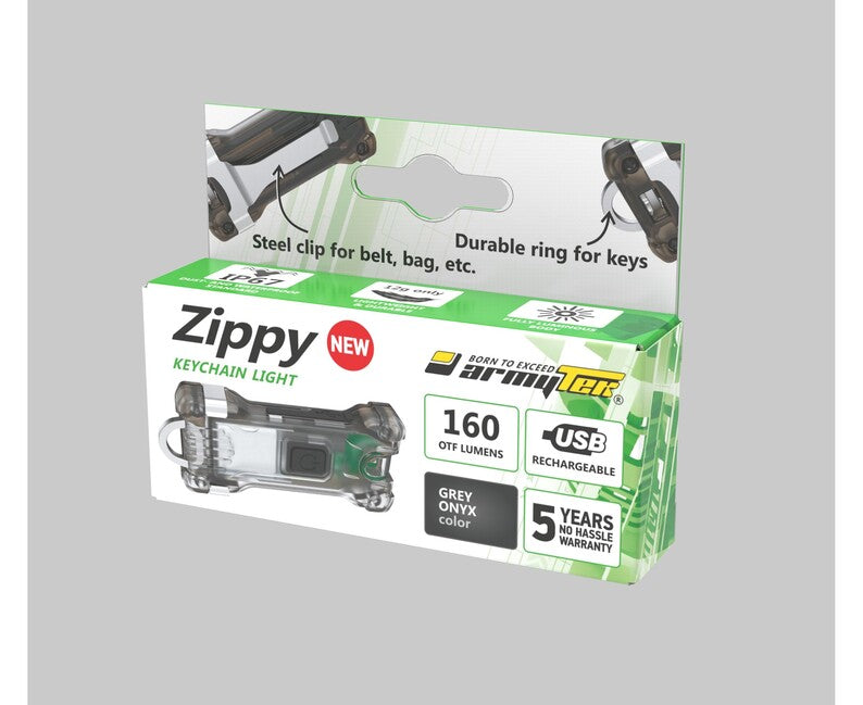 Armytek Zippy LED Keychain, Grey