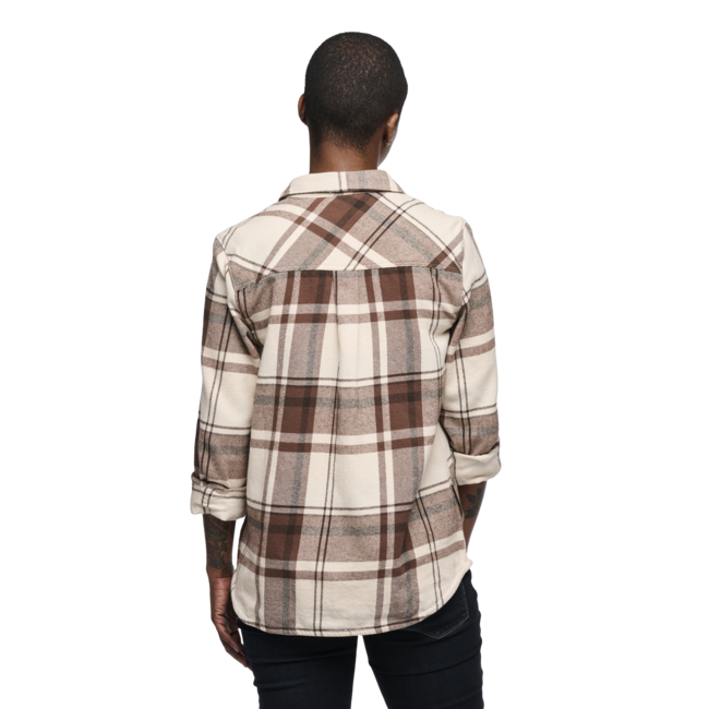 Black Diamond Dámska flanelová košeľa Project Flannel, chalk pink-walnut plaid