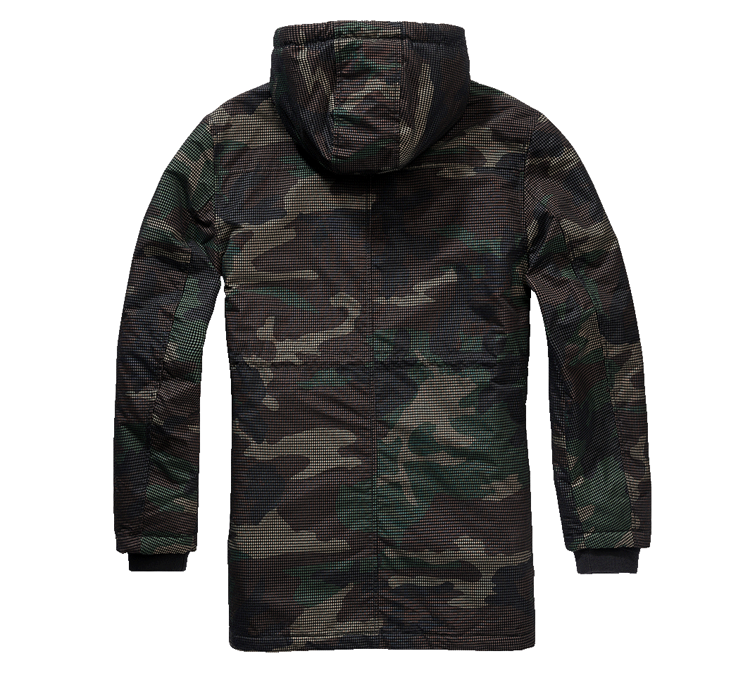 Brandit Grid Camo parka, woodland
