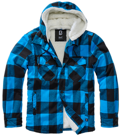 Brandit Lumber Hoodie Jacket, Black/Navy Blue