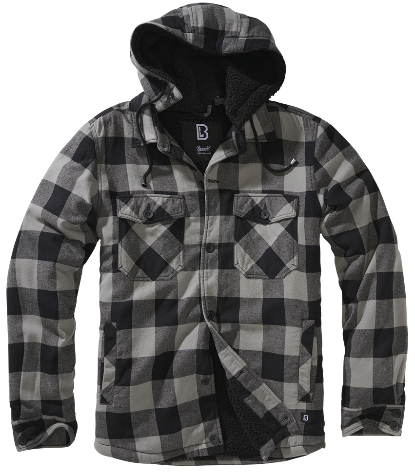 Brandit Lumber bunda s kapucňou, čierna-charcoal