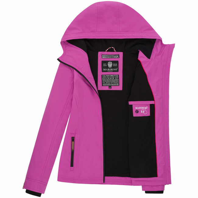 Marikoo Women's Transition Jacket with Hood, Blackberry