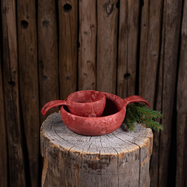 KUPILKA 33 Reindeer Children's Bowl, Red