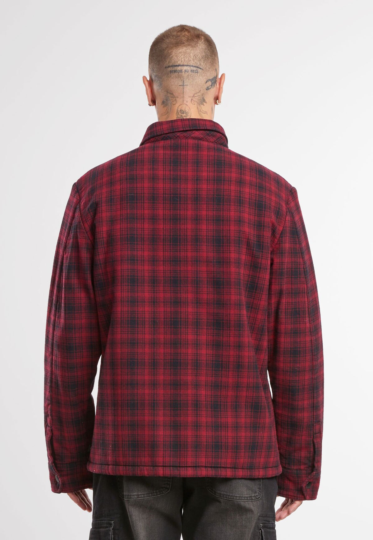 Brandit Classic Sherpa bunda, čierna-červená