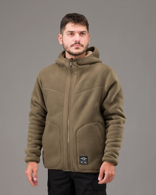 Pentagon Ianos Sherpa Reversible Men's Fleece Jacket, Khaki/Green