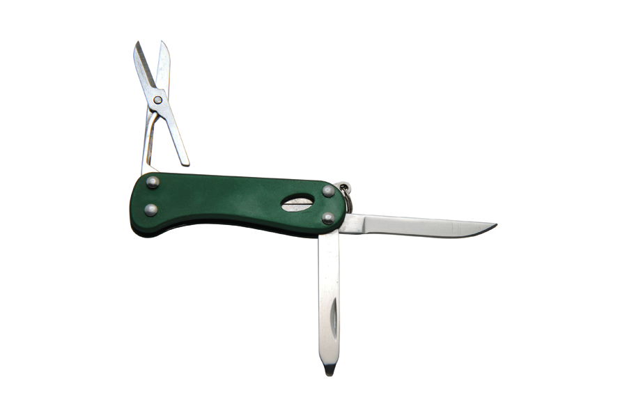 Baladeo ECO168 Barrow Multifunctional Knife, 5 Functions, Green