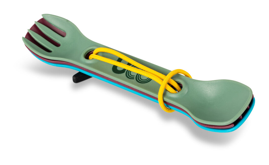 UCO Mini Utensil Set 3-Piece Spork, Green, Purple, Blue