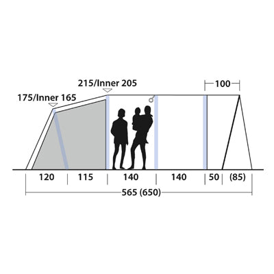Outwell Moonhill 6 Air Tent for 6 persons