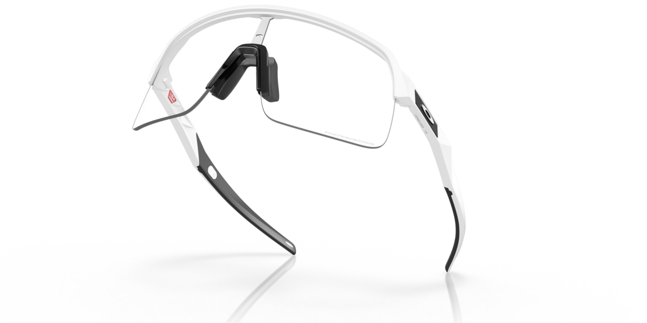 Oakley Sutro Lite Photochromic Sunglasses, Matte White Frame, Clear Photochromic Lenses