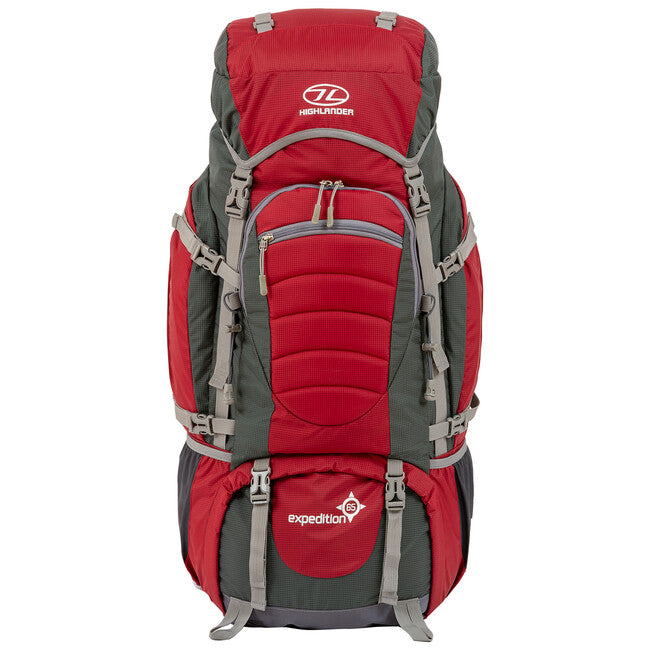 Highlander Expedition 65 L σακίδιο πλάτης αποστολής, κόκκινο