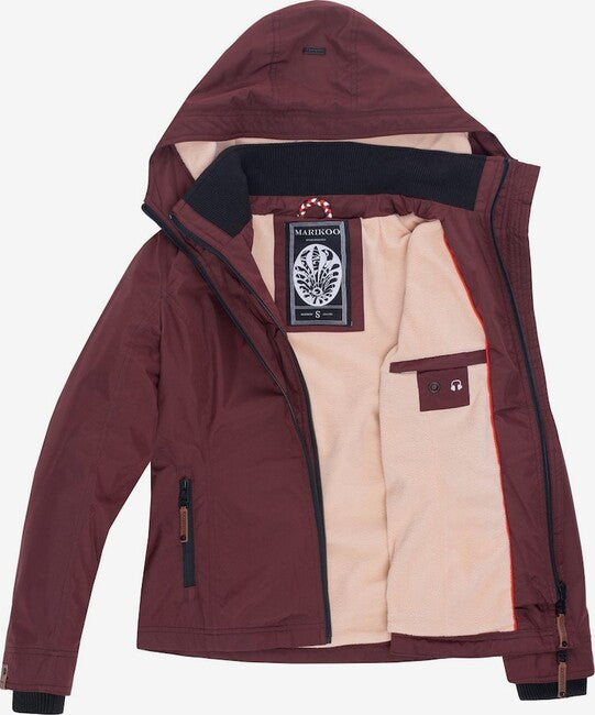 Marikoo Women's Transition Jacket with Hood Erdbeere