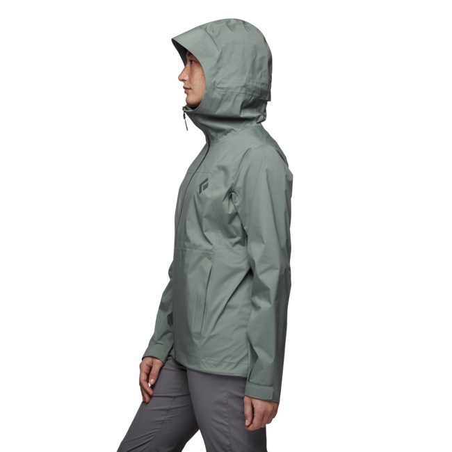 Black Diamond Women's Stormline Stretch Rain Shell, Laurel Green