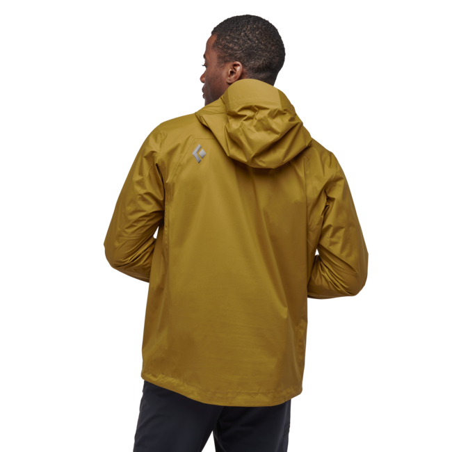 Black Diamond Stormline Stretch Anorak Women's Men's Rain Jacket, Dark Curry