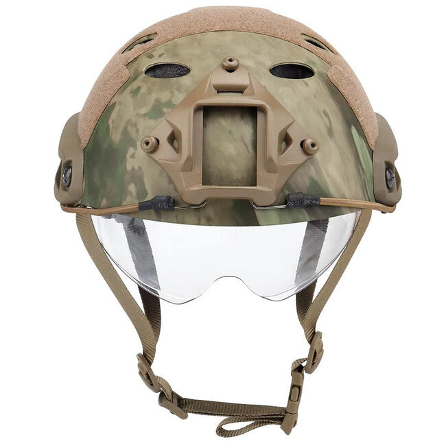 DRAGOWA Tactical Fast PJ Tactical Helmet with Bolt Goggles, Digital Woodland