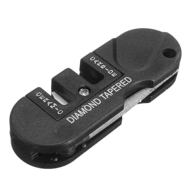 DRAGOWA Tactical Pocket Multifunctional Knife Sharpener 4in1 Drydune, Black