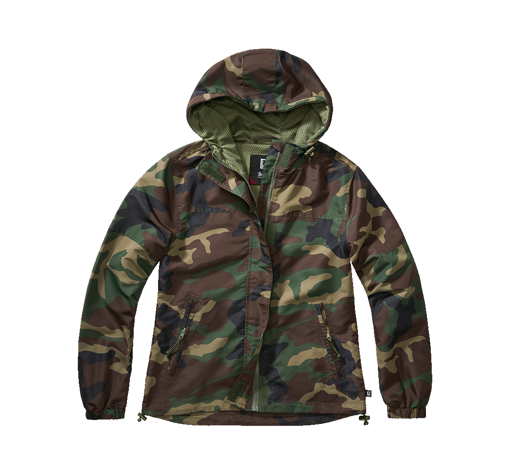 Brandit Summer Frontzip Windbreaker dámska bunda, Woodland