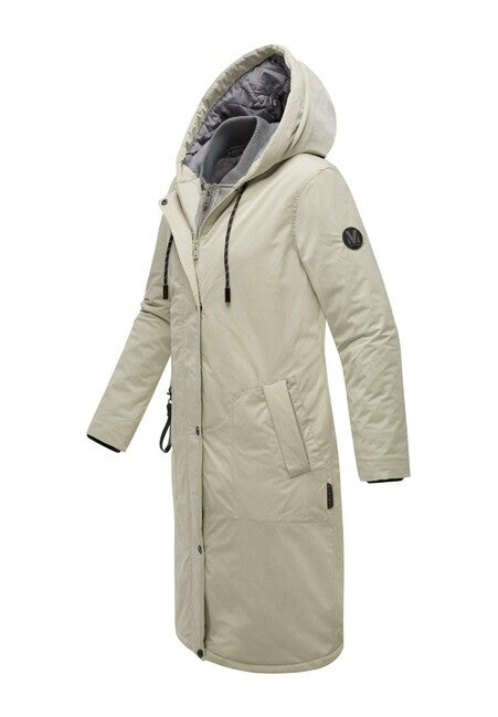 Marikoo Ledalaa Women's Winter Parka with Hood, Pebble Grey