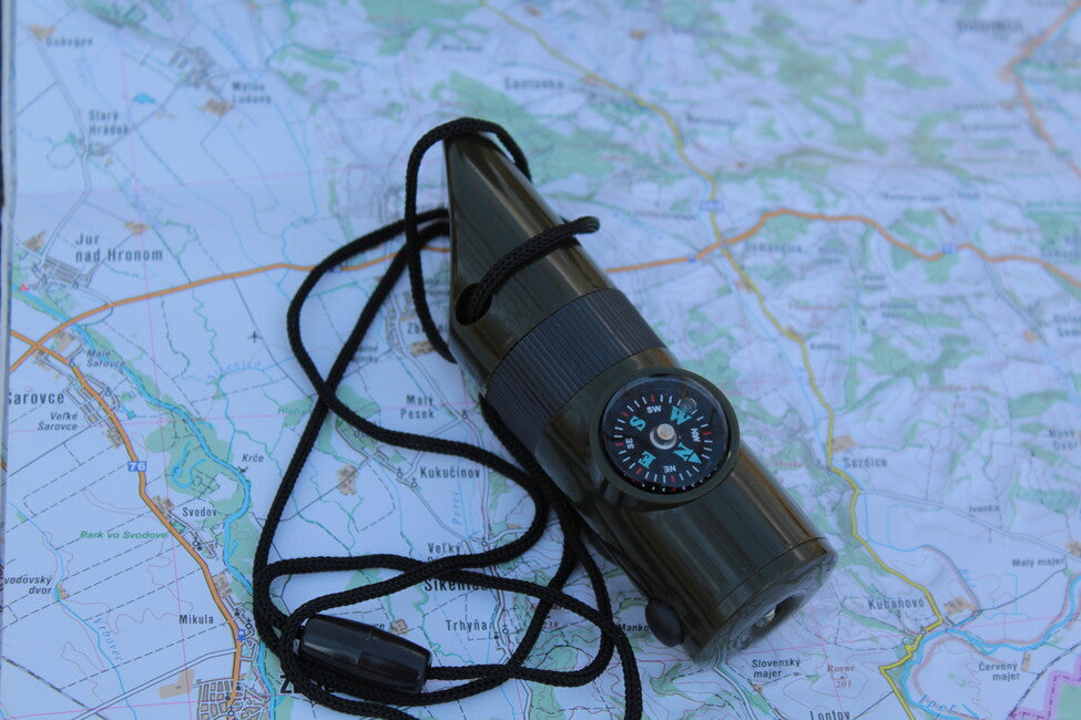 Mil-Tec Signaling Whistle 6in1, Olive
