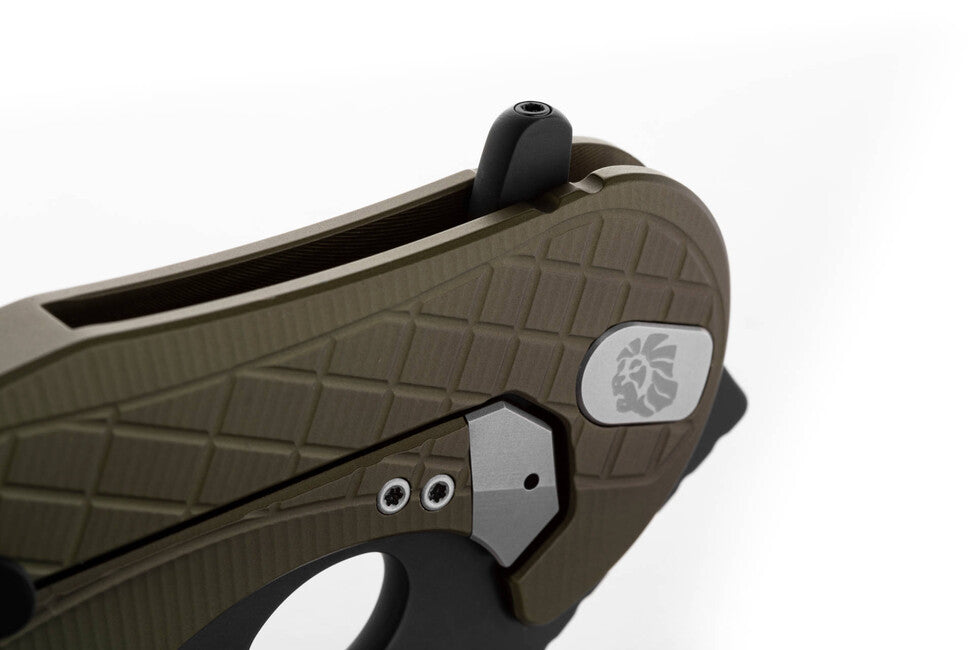 Lionsteel L.E. ONE 1 A GB Karambit Knife, Green/Chemical Black