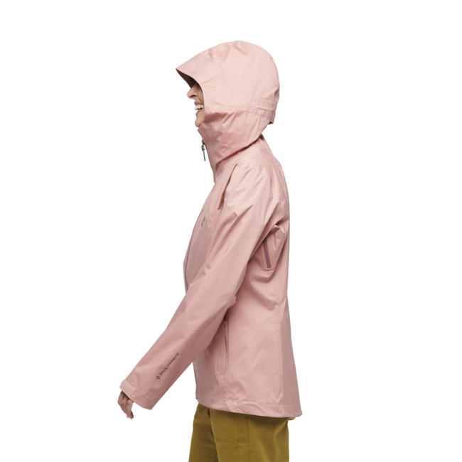 Black Diamond Stormline Stretch Rain Shell Women's Jacket, Chalk Pink