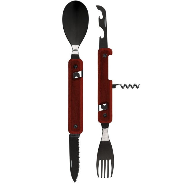 Akinod A02B00005 Multifunctional Set 13h25, Black Mirror Finish, Coral Wood
