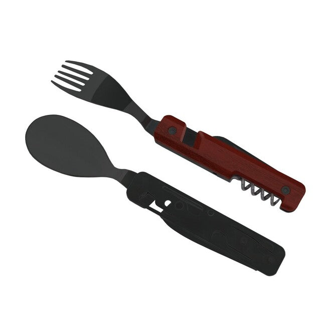 Akinod A02B00005 Multifunctional Set 13h25, Black Mirror Finish, Coral Wood