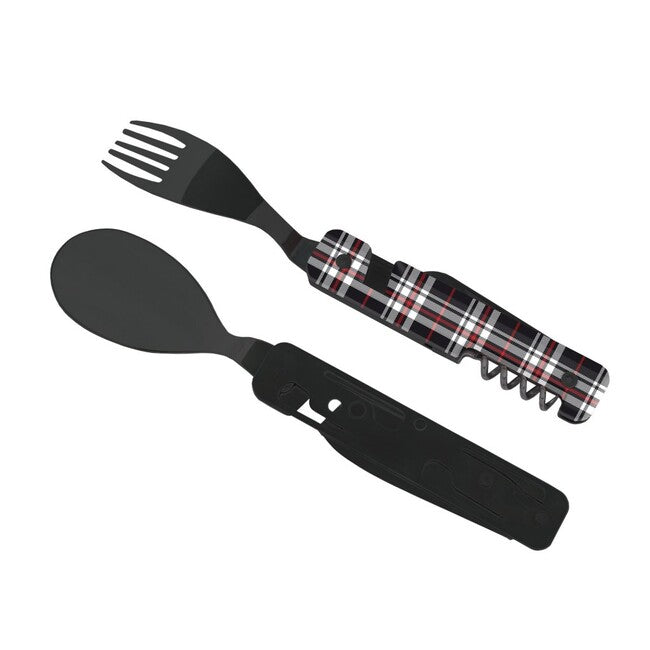 Akinod A02B00013 Multifunctional Set 13h25, Black Mirror Finish, Blue Tartan