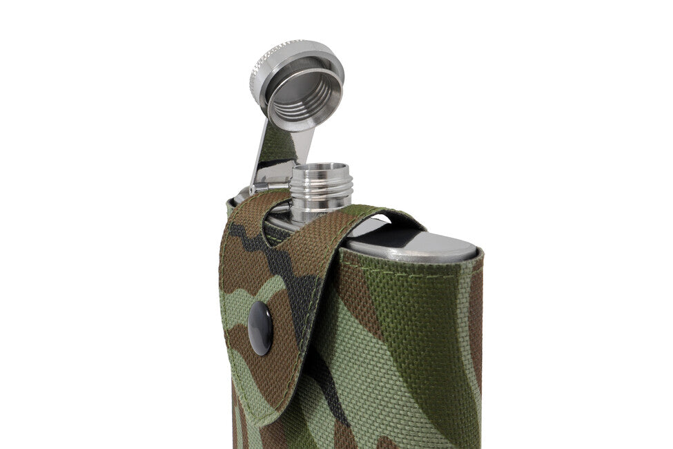 Origin Outdoors Classic Flask 227 ml with Belt Pouch, Camo