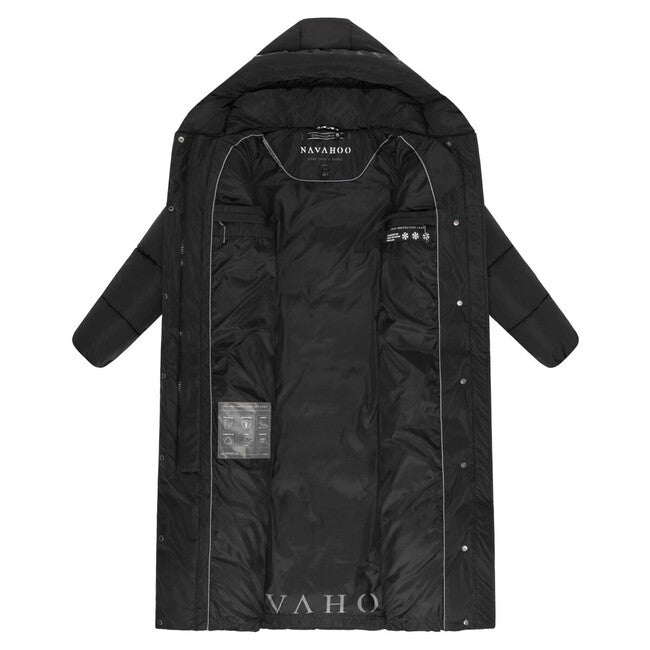 Navahoo Women's Long Winter Jacket EISBLICK, Black