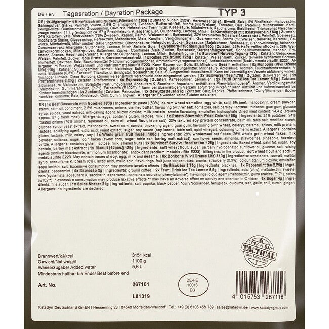 Trek'n Eat Daily Ration Pack Type III