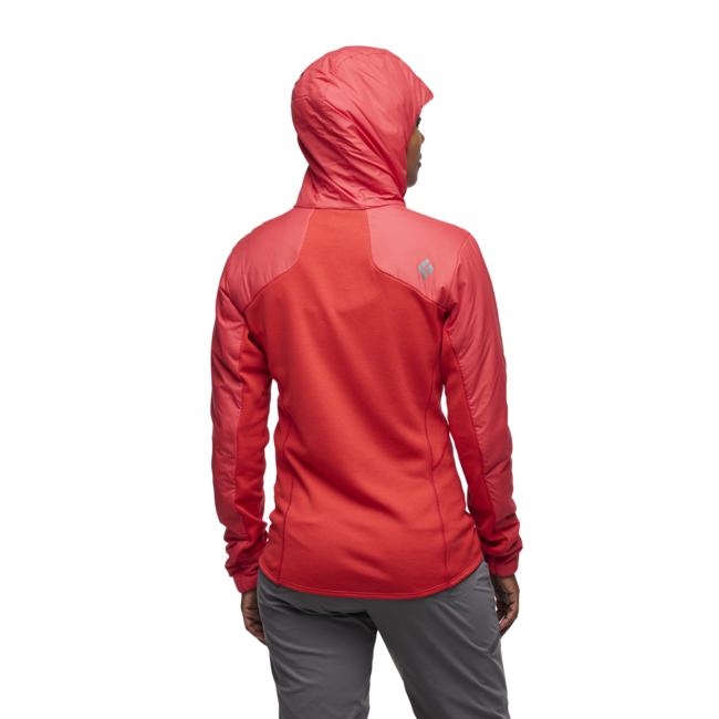 Black Diamond First Light Hybrid Women's Hoodie, Coral Red