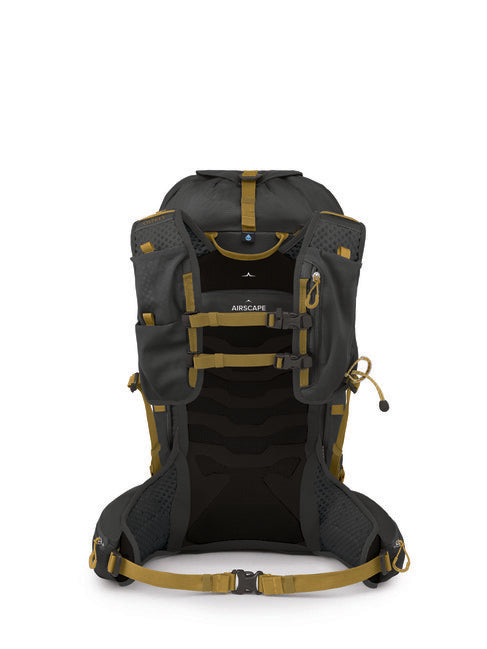 OSPREY turistický batoh TALON VELOCITY 30, dark charcoal/tumbleweed yellw