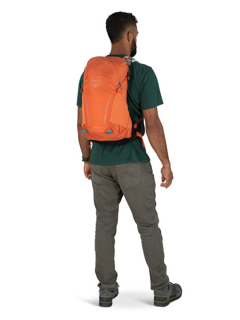 Osprey Hikelite 18 Hiking Backpack, Koi Orange/Blue Venture